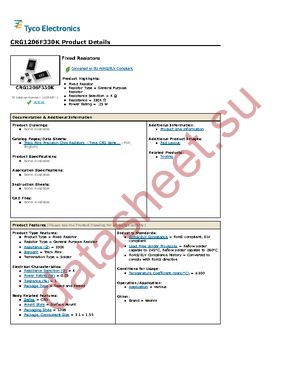 CRG1206F330K datasheet  